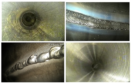 工业内窥镜检测导管内部实拍图